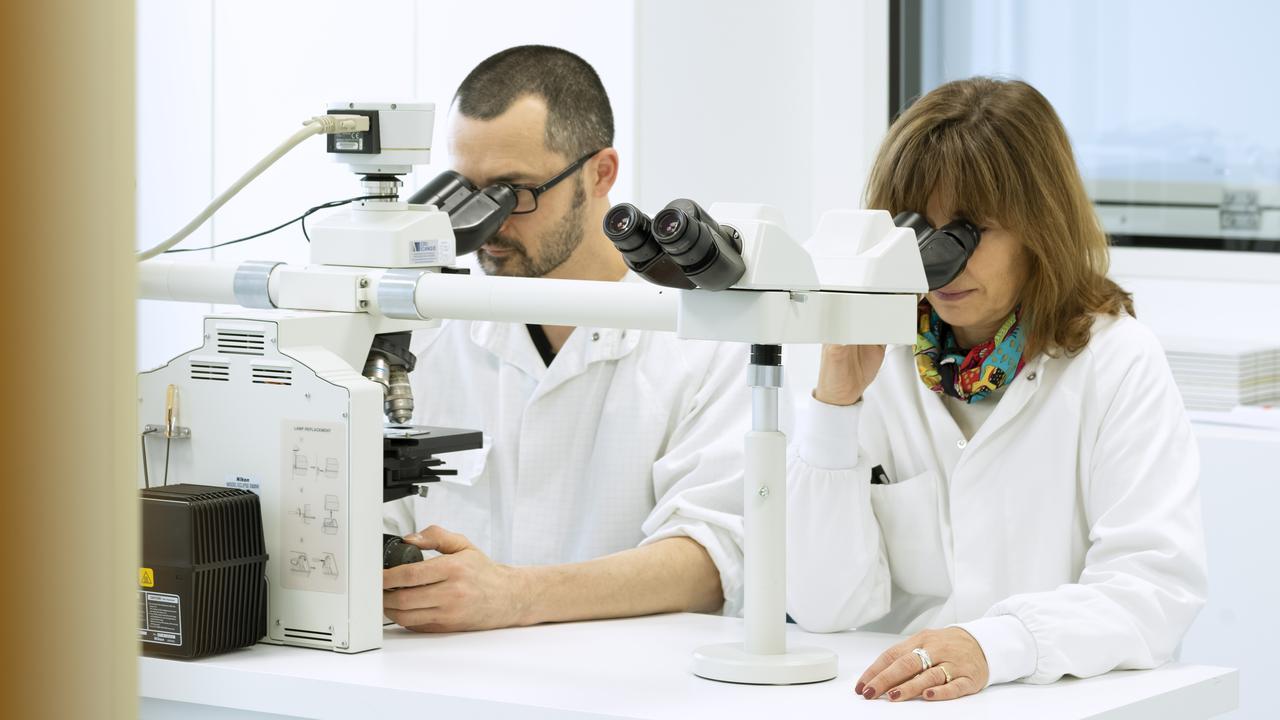 Scientists in one of Sanofi’s research and development laboratories.