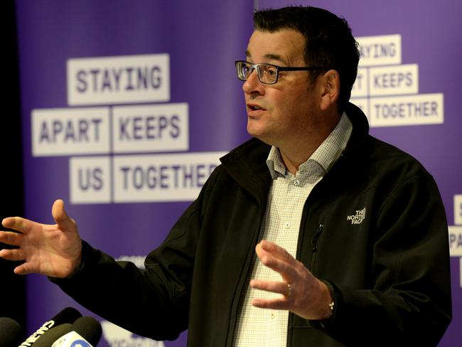 Premier Daniel Andrews announces 127 new virus cases overnight. Andrew Henshaw/NCA NewsWire