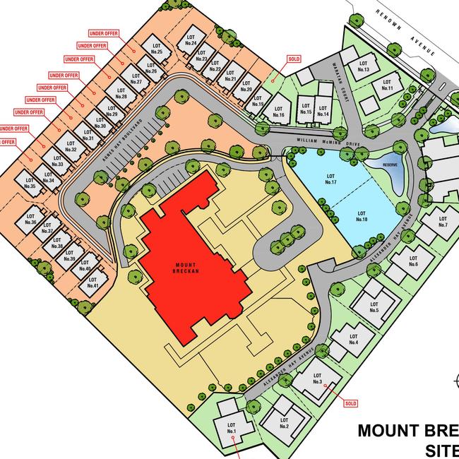 The planned Mount Breckan Estate housing development.