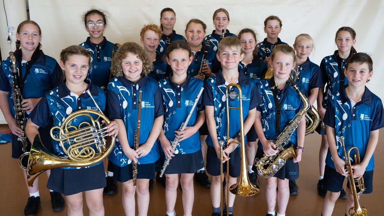 Cooloola Christian College Primary Concert Band at the Gympie Eisteddfod. July 31, 2023. Picture: Christine Schindler