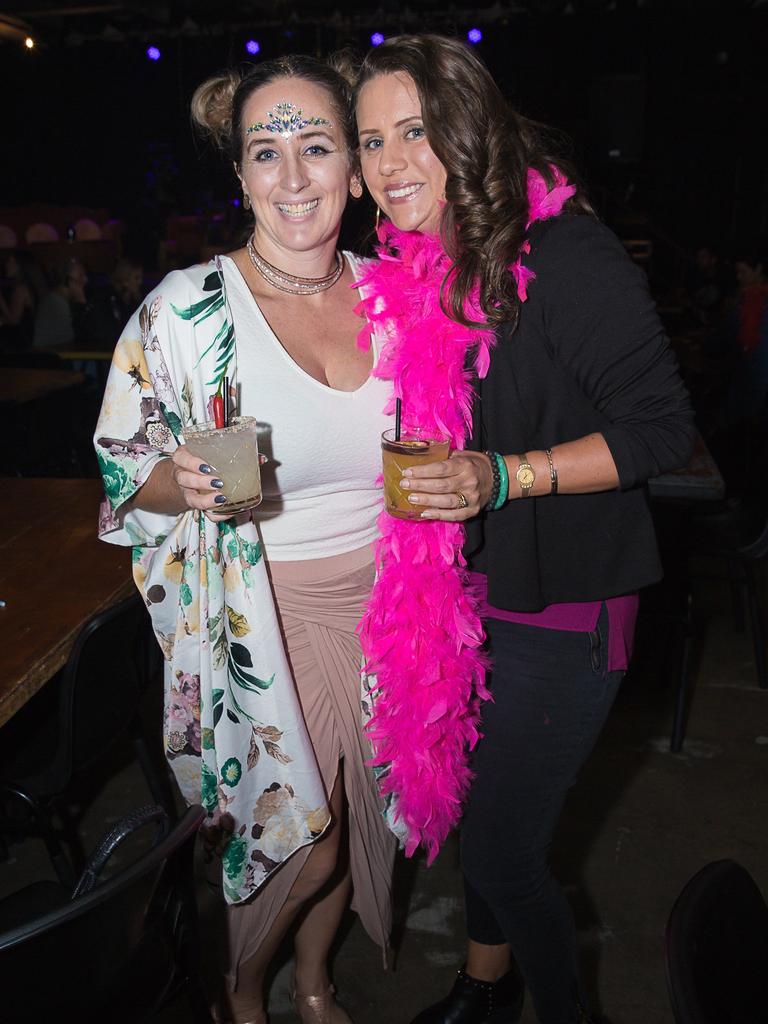 Erin White and Violett Kerr at Drag Queen Bingo in Miami Marketta. Picture: Andrew Meadowcroft