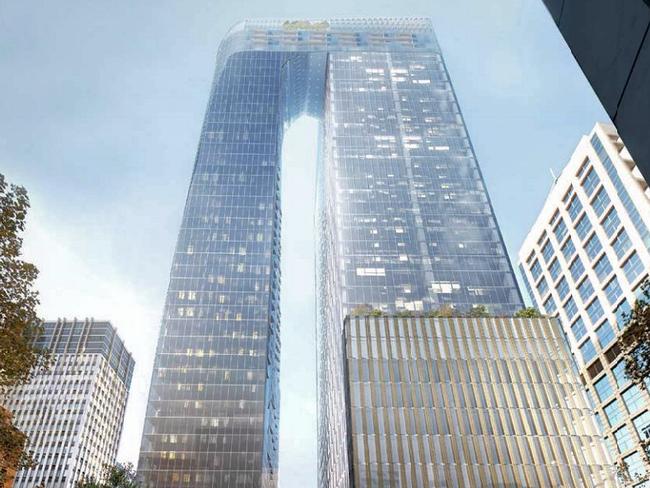 The so-called “Pantscraper” to be built at 447 Collins St. Picture: Supplied