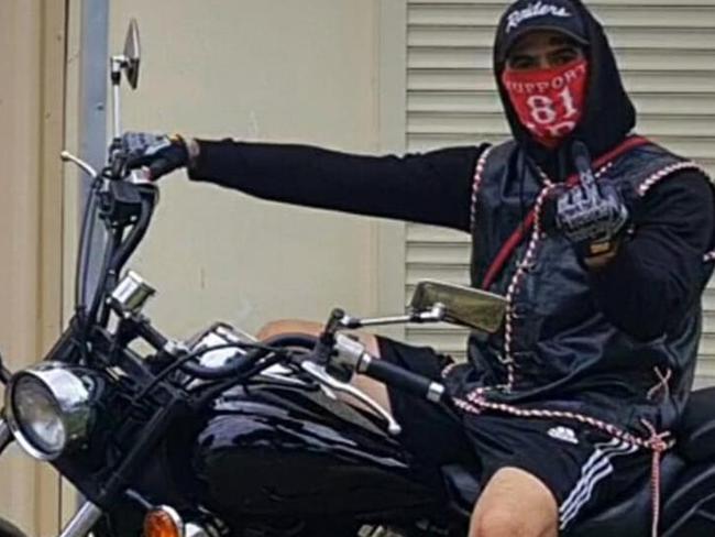 Hells Angels member Chad McGregor has been jailed for bashing his former partner. Picture: Facebook