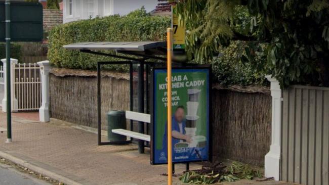 Bus stop 7 at Walkerville Tce, Gilberton, where the girl was allegedly approached by the stranger. Picture: Google Street View