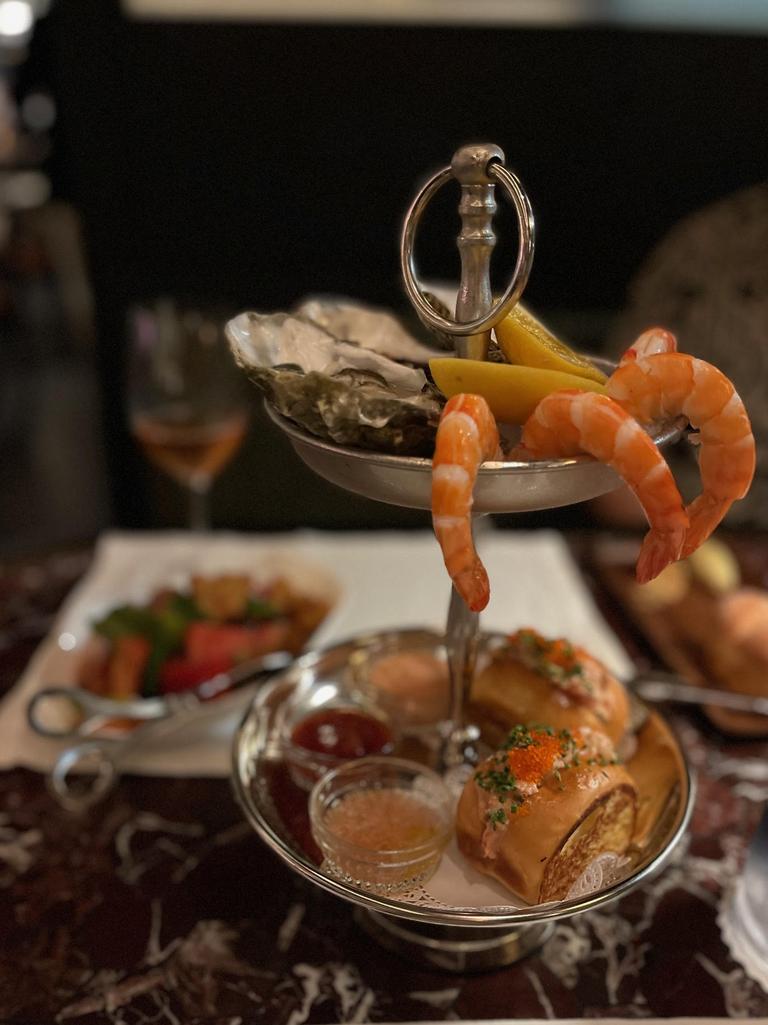 A seafood tower at Cygnet.