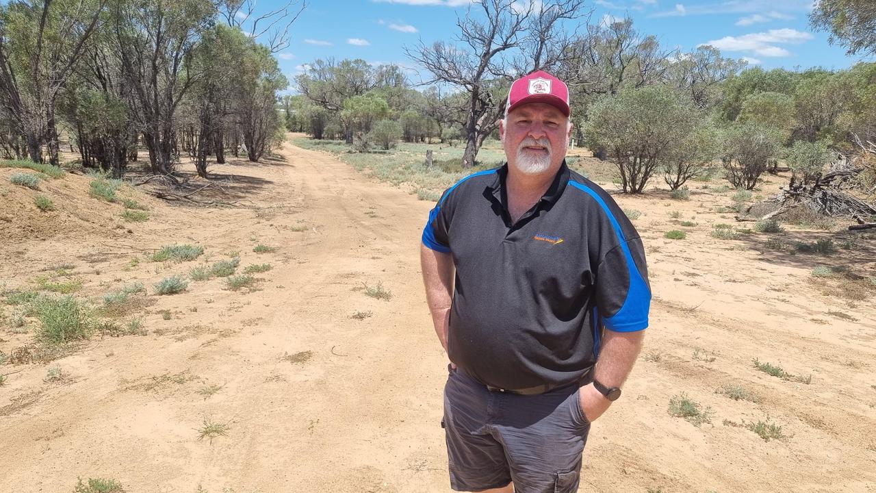 Barcaldine Regional Council CEO Shane Gray checking of The Barcy Red area.