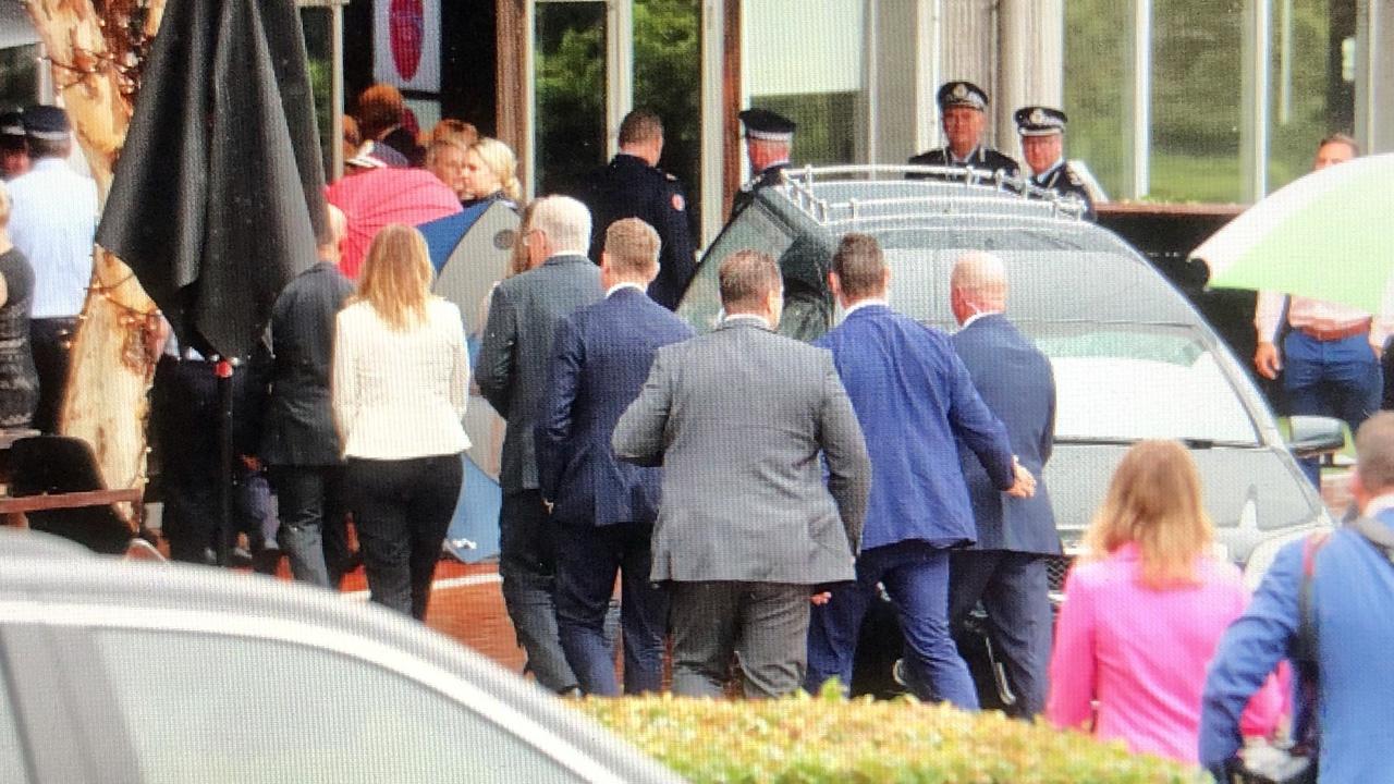 Mourners at Hannah Clarke's funeral. Photo: Liam Kidston