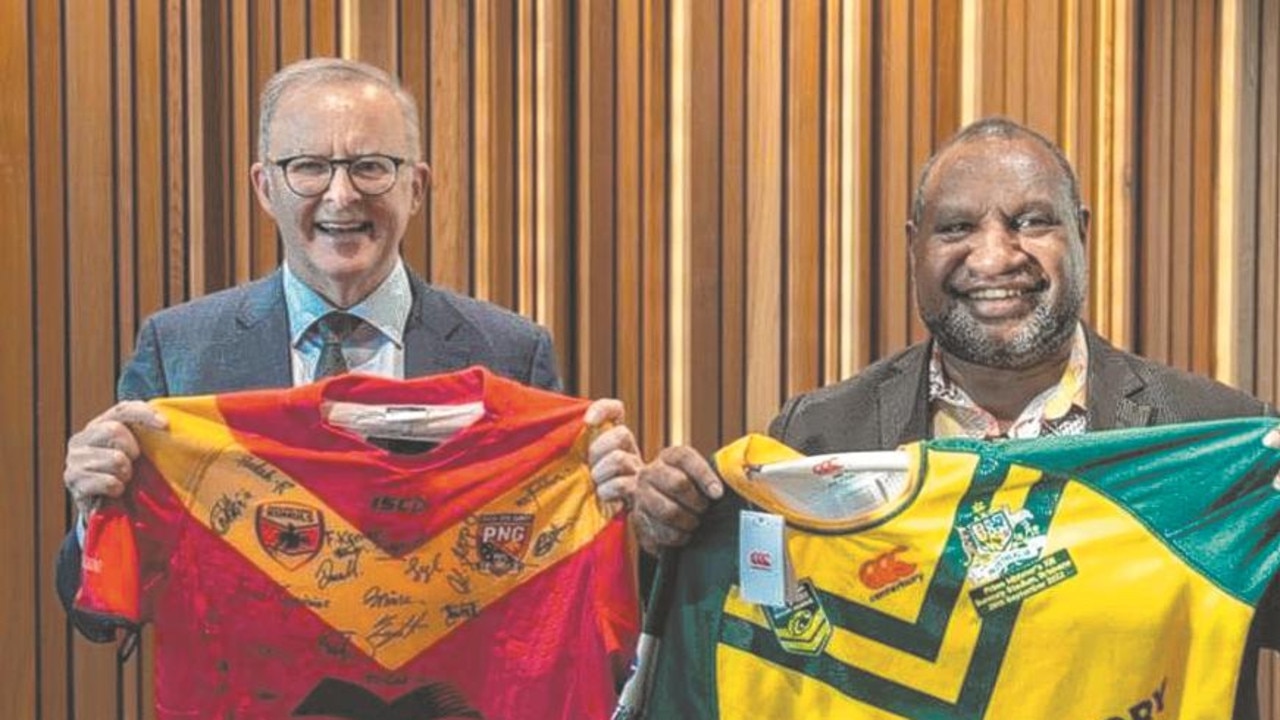 Anthony Albanese and James Marape. Picture: PMO