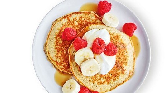 Make some healthy oat banana pancakes for breakfast.