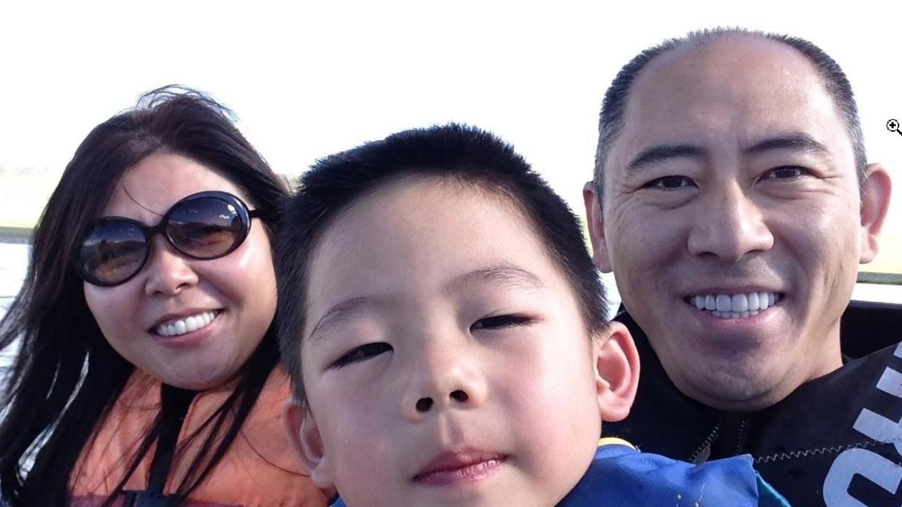 Weihong “Whitney” Duan, pictured with her son and ex-husband, before she went missing. Picture: Desmund Shum