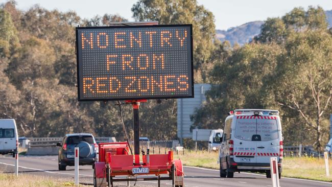 There’s no guarantee that once we hit the 80 per cent vaccination rate that all states will abide by the agreed terms and open borders. Picture: Simon Dallinger