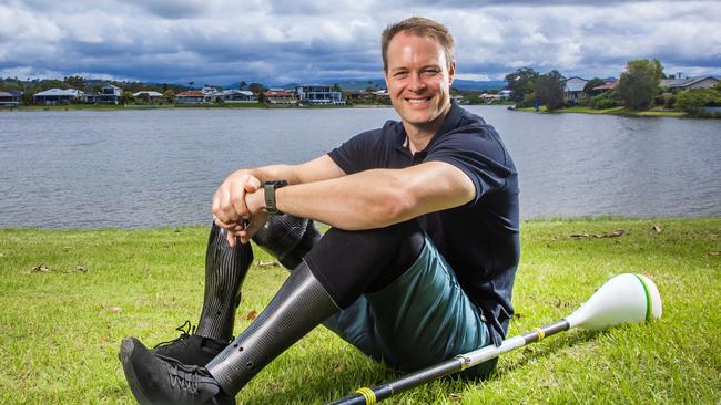 *HOLD FOR FUTURE BRISBANE**Portraits of paralympian Curtis McGrath for our Future Brisbane campaign. He will be speaking about what we've learnt from Beijing Olympics, talking about accessibility.* 4x Gold Medal winner Paralympian Curtis McGrath pictured on the Gold Coast.Picture: Nigel Hallett