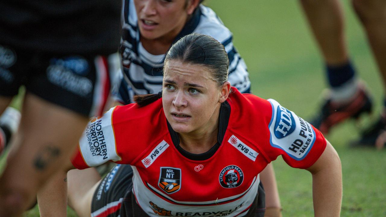 Emma Forsyth of the Litchfield Bears against the Darwin Brothers in the 2023 NRL NT prelim final. Picture: Pema Tamang Pakhrin