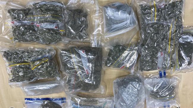 Drugs and weapons were seized in a targeted police operation in the Barossa. Picture: SA Police
