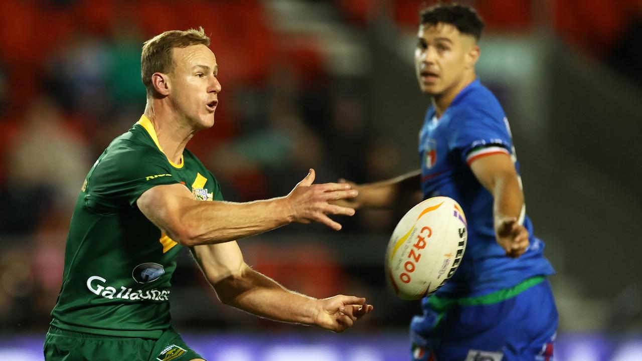 Daly Cherry-Evans is in a tight tussle with Nathan Cleary. Picture: Getty