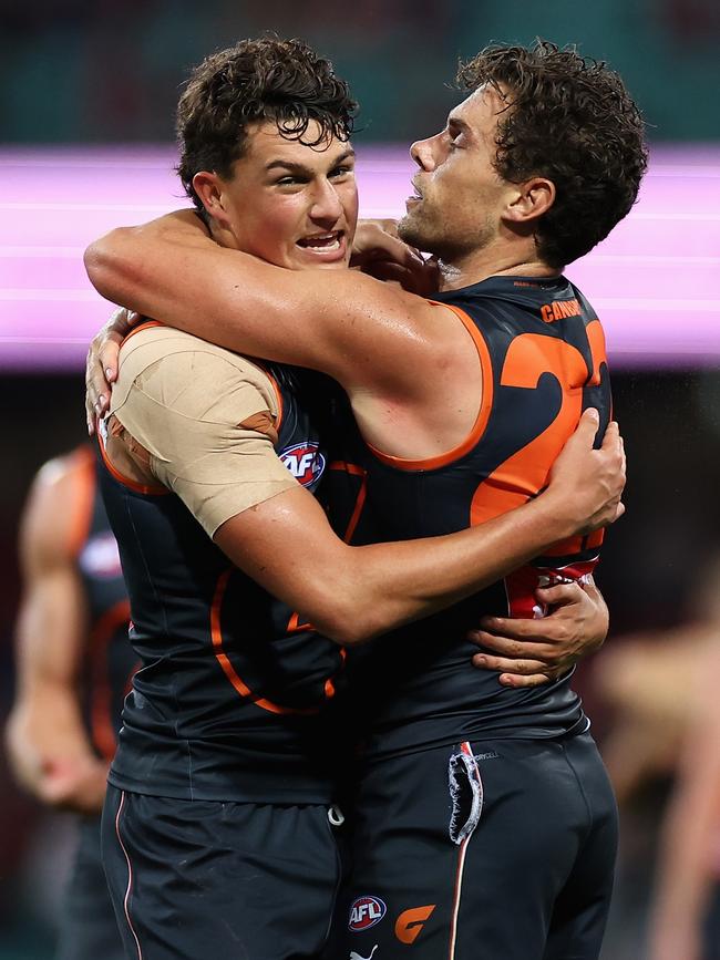 The Giants will be desperate to hold onto Finn Callaghan (left).