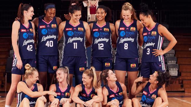 Adelaide Lightning ahead of their three-game WNBL semi-final series against Melbourne Boomers where they will be fighting for a berth in the grand final. Picture: MATT LOXTON