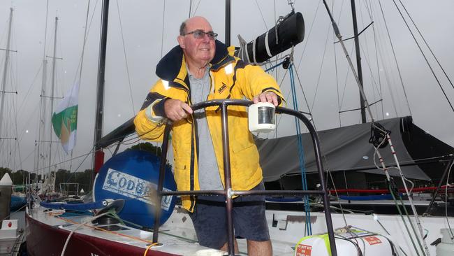 Veteran sailor Tony Cable was the first to notch 50 Hobart races. Picture: James Croucher