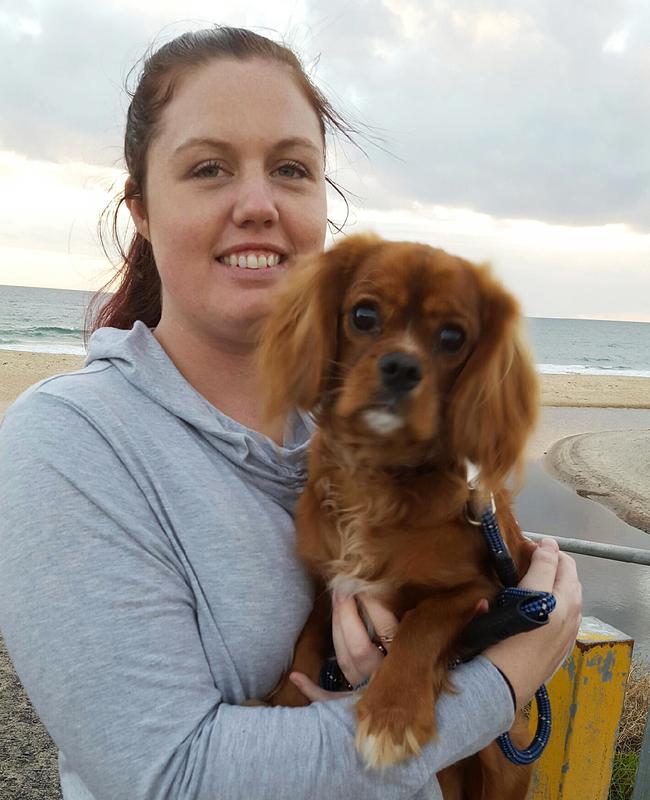 <span id="U623299460410lrF" style="letter-spacing:-0.008em;">Hayley Conduit walks her dog on the now closed beach. </span>                        <b>Picture: STEPHEN LAFFER</b>