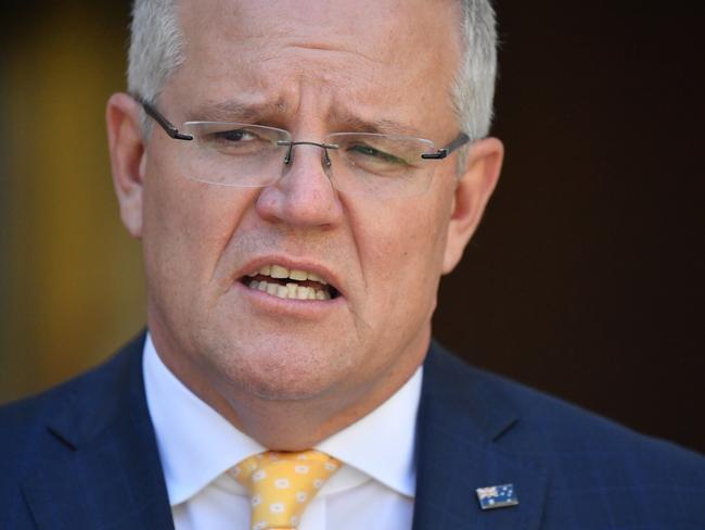 Prime Minister Scott Morrison at a press conference at Parliament House in Canberra, Thursday, November 7, 2019. (AAP Image/Mick Tsikas) NO ARCHIVING