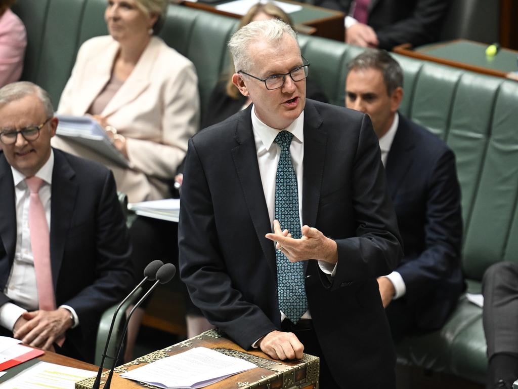 Home Affairs Minister Tony Burke dropped the bombshell on Tuesday night after the start-up sent stock markets into meltdown in recent weeks. Picture: NewsWire / Martin Ollman