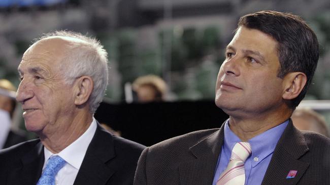 Mustapha Larfaoui, left, with former Victorian Premier Steve Bracks in 2007.