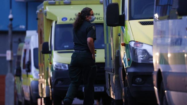 An ambulance worker outside The Royal London Hospital earlier this month. Picture: Getty Images