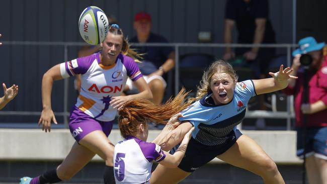 Aon Rising v NSW (Game 4) , AON Next Gen 7s Series , Round 3 at David Phillips Sports Field Daceyville - Saturday 18 February 2023 © Karen Watson / Rugby AU Media