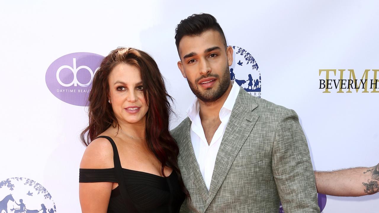 Britney Spears and her partner Sam Asghari. Picture: Getty Images