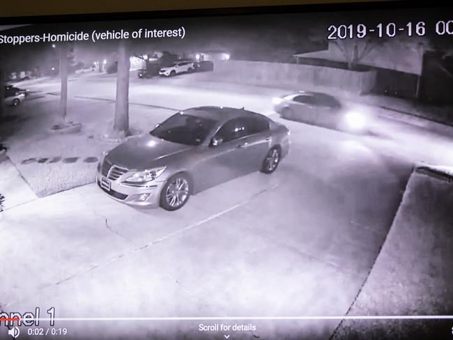 Surveillance footage of the car suspected of being involved in the murder of Australian Brenton Estorffe. Picture: Scott Dalton