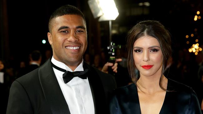 Michael Jennings and Kirra Wilden together at the Dally M Awards in 2015. Picture: Gregg Porteous