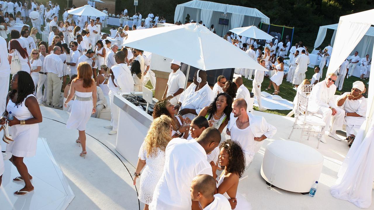 A white party hosted by Sean “Diddy” Combs and Ashton Kutcher in Beverly Hills in 2009. Picture: Getty Images