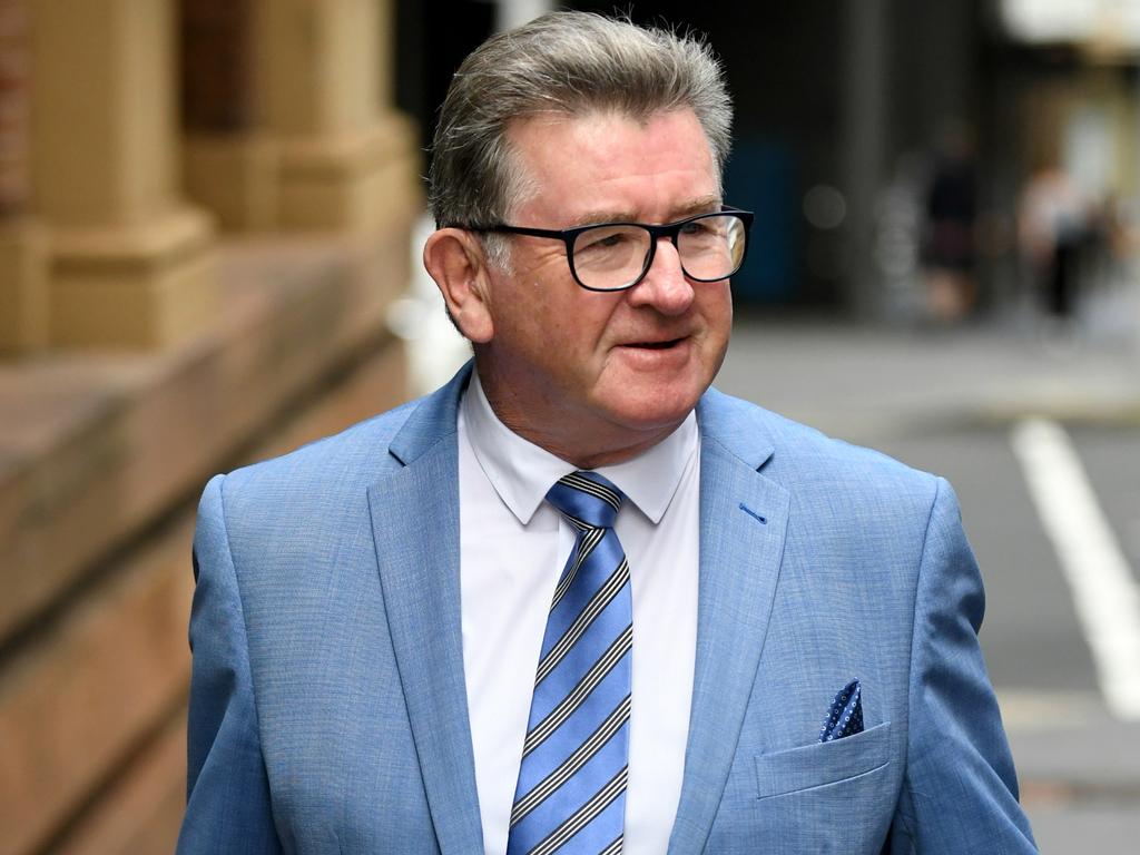 Veteran crime reporter Stephen Barrett arrives at the NSW Supreme Court on Thursday. Picture: NCA NewsWire/Jeremy Piper