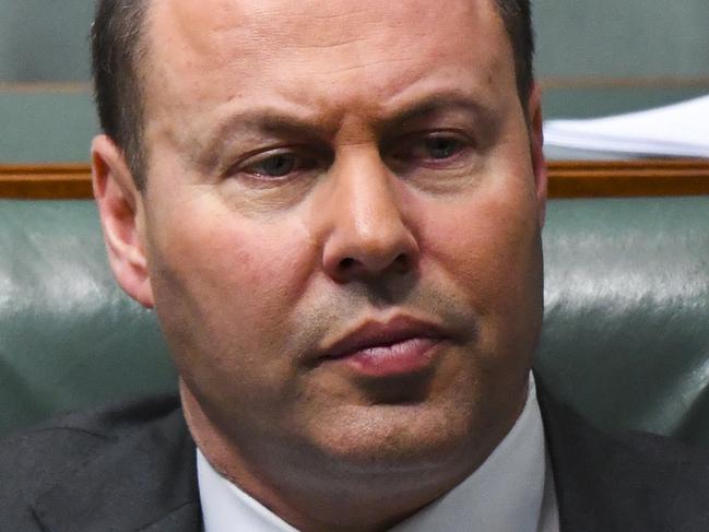 Australian Treasurer Josh Frydenberg reacts during House of Representatives Question Time at Parliament House in Canberra, Thursday, June 18, 2020. (AAP Image/Lukas Coch) NO ARCHIVING