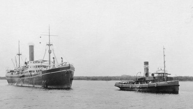 Historic tug Forceful with Arafura. Picture: SUPPLIED