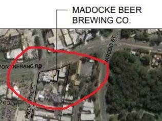 The location of Madocke Beer Brewing Company's proposed new facilities at 268 Southport-Nerang Road in Ashmore.