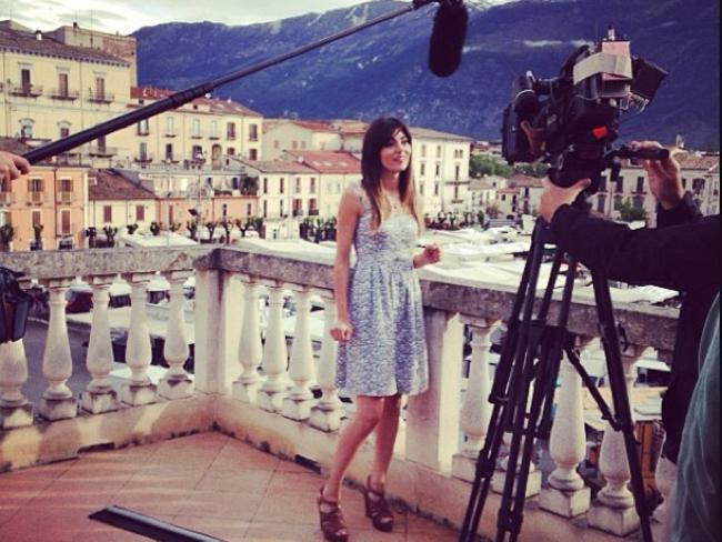 Silvia in Italy filming her new SBS food series. Picture: Instagram