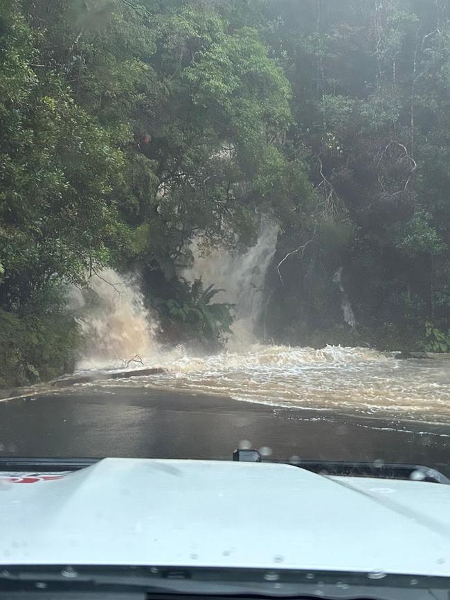 The Illawarra Highway has been closed as floods swamp the Macquarie Pass. Picture: Live Traffic NSW