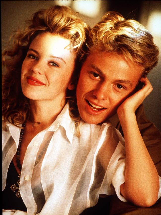 Actor Jason Donovan and Actress Kylie Minogue in Neighbours.