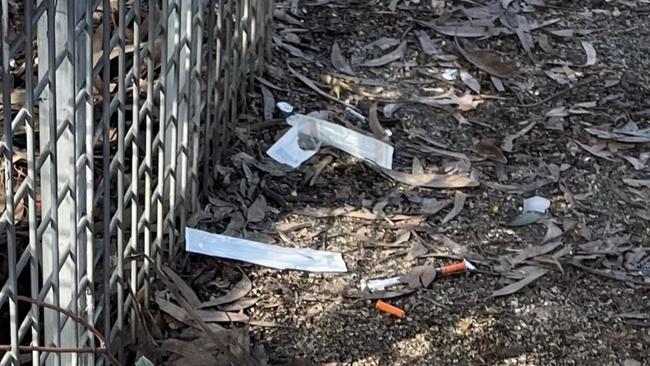 Drug paraphernalia is often found littered in parks and on streets near the injection room in North Richmond. Picture: supplied