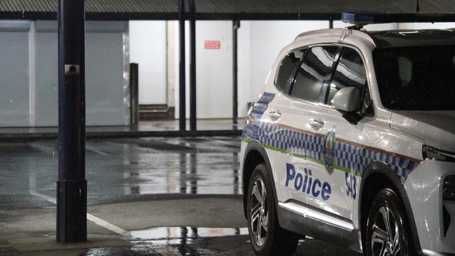 Police at Coles in Alice Springs, 9.55pm Tuesday May 27, 2025. Police are investigating a man's death inside the Coles, which they say occured when he was restrained by two off duty plainclothes officers. Picture: Gera Kazakov
