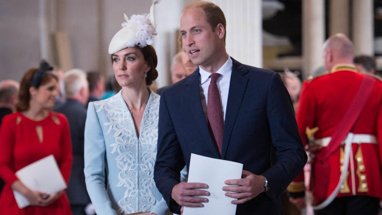 It has been revealed Kate and William were divided over what their son should wear to the football over the weekend. Picture: Stefan Rousseau/AFP