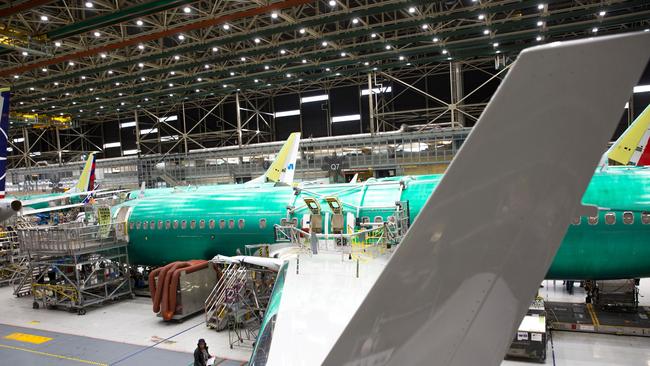 A Boeing factory in Washington. Picture: AFP