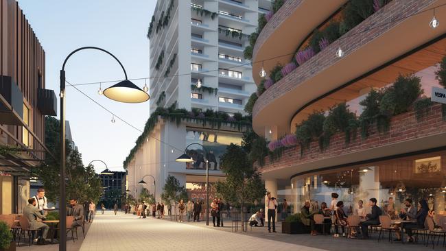 Artist's Impression of McDougall Lane Eat Street, which is currently a council car park and the home of Castle Mall shopping centre.