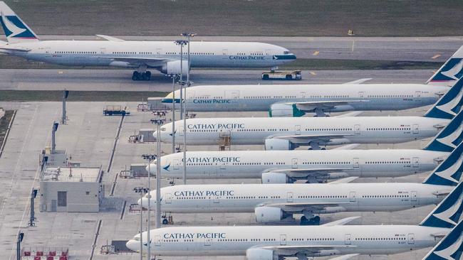 Hong Kong carrier Cathay Pacific has warned of a $1.9bn loss. Picture: Anthony Wallace / AFP.