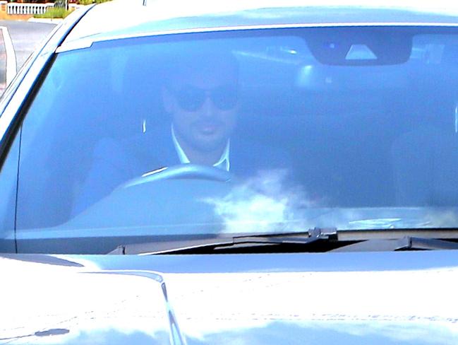 Salim Mehajer leaving his Lidcombe home on the day Auburn Council was suspended. Picture: Stephen Cooper