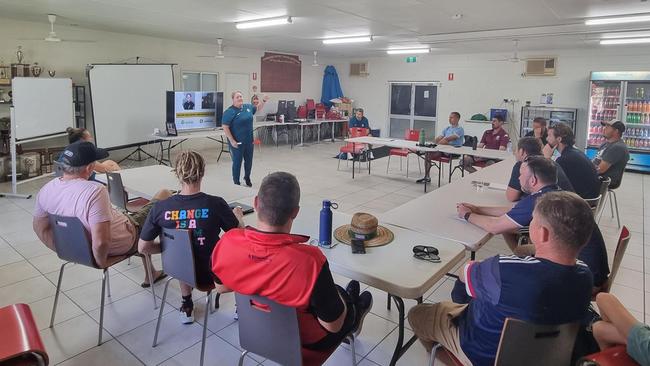 Rae Dower delivers a coach workshop at Endeavour Park.