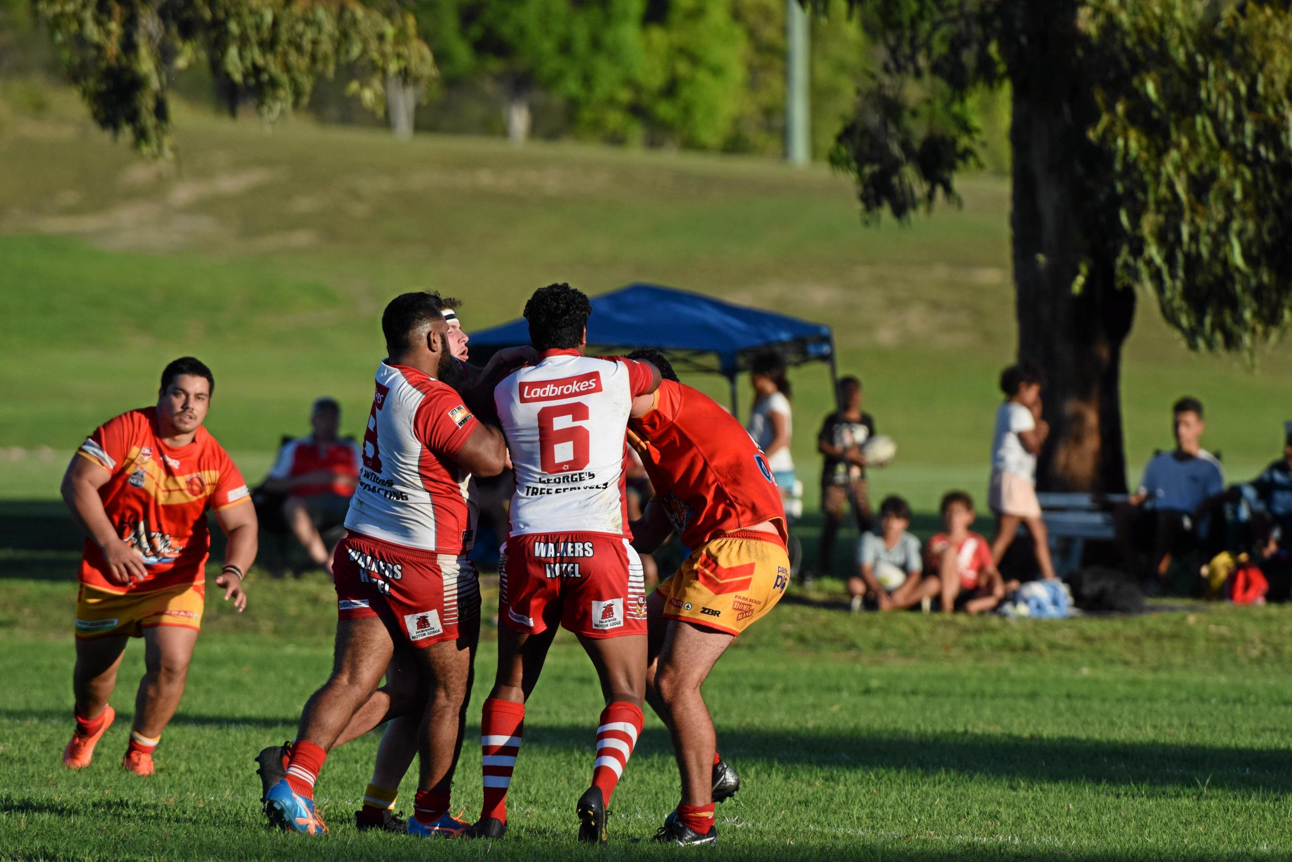 The Coffs Harbour Comets v South Grafton Rebels game had to be stopped early after numerous fights broke out and players were sent from the field.