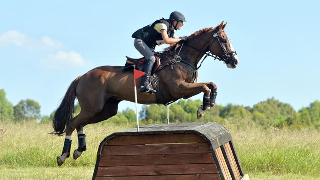 Caitlyn Fischer riding Ralphie in February 2016.