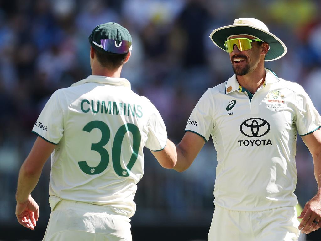 Do Mitchell Starc and Pat Cummins have the same aura as bowling attacks gone by? Cameron Spencer/Getty Images)